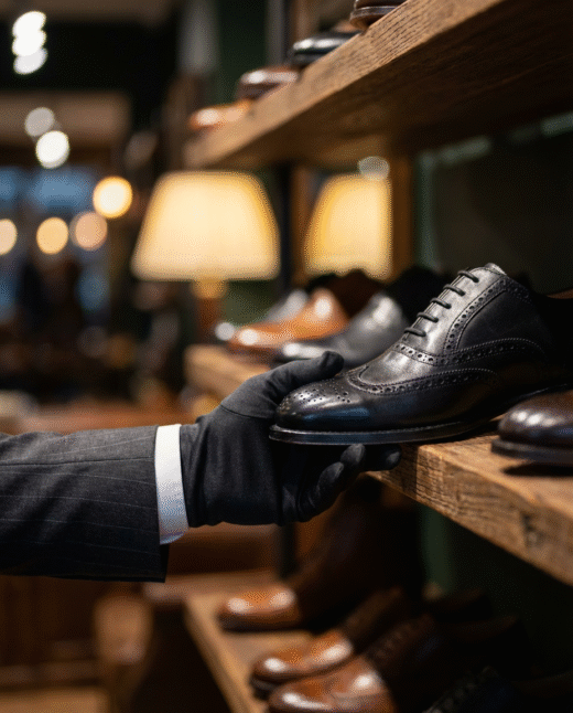 Close-up of a black man’s hand wearing a dark elegant business suit, carefully holdin 322049